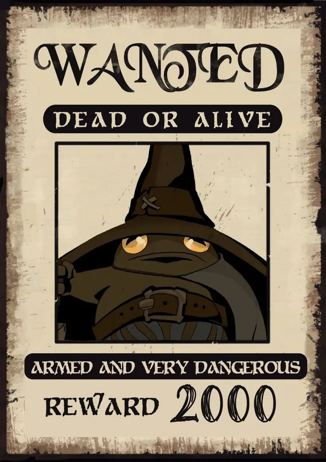 پوستر Wanted با جادوگر کلاهبهسر
