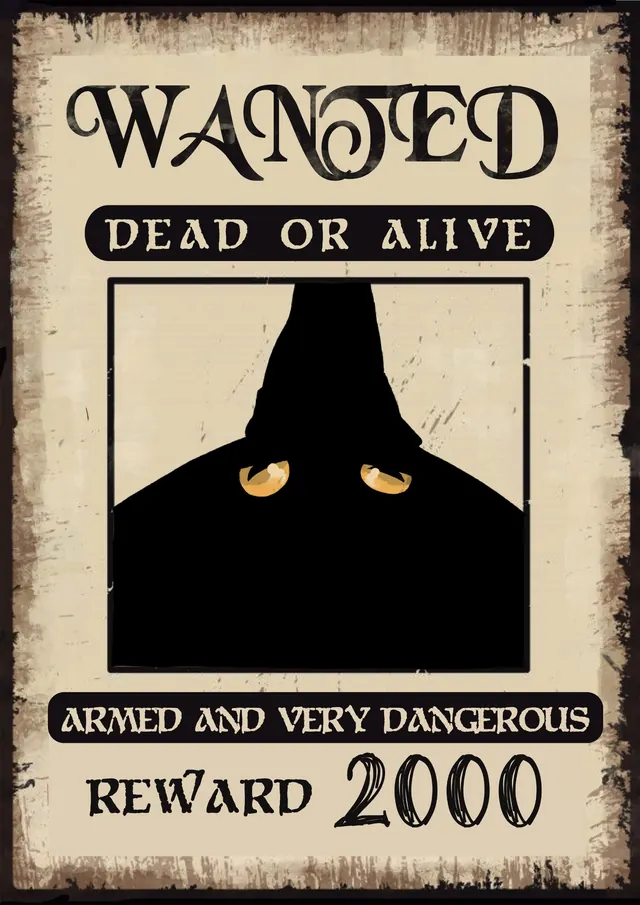 پوستر Wanted با چهرهی سایهدار جادوگر